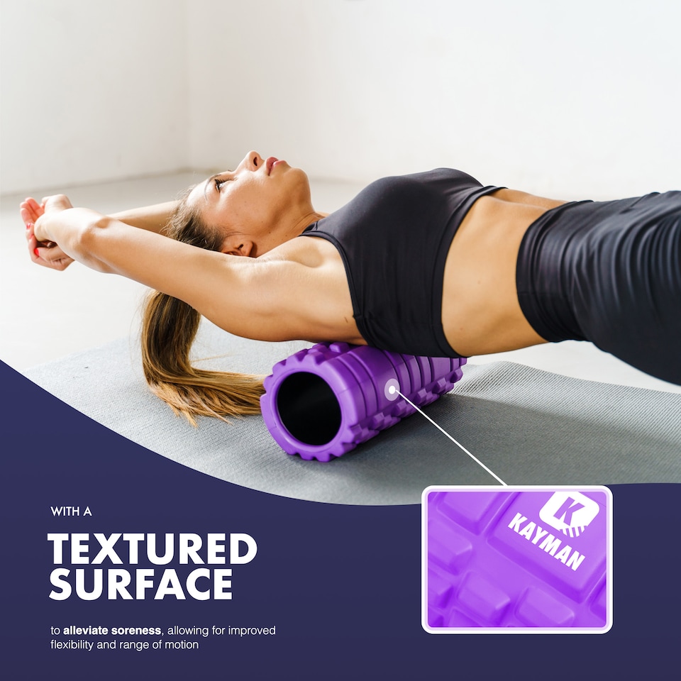image 1 of Kayman High Density Foam Roller for Deep Tissue Muscle Recovery