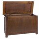 image 6 of Boston Storage Trunk Ottoman - Dark Brown Oriental Pine Blanket Box, Toy Chest and Coffee Table for Home Storage | Brown | Dark Brown | One Size | 1