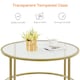image 4 of Yaheetech  Tempered Glass Round Coffee Table