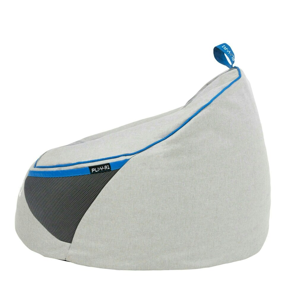 image 1 of PLAY-R1 Alpha Kids Gaming Bean Bag Chair Grey Video Gaming Bean Bags Grey