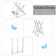 image 4 of DURHAND Saw Horse Steel Support Heavy Duty Foldable Design Sawtooth, Silver