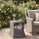 image 2 of Outsunny Rattan Wicker Tea Coffee Table w/ Umbrella Hole Dark Grey | Grey | Dark Grey | 54 x 54 x 55 cm