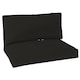 image 1 of Outsunny 2 Seat Pallet Cushions 20cm Thick Outdoor Seat Pads, Black | Black | Black | 1