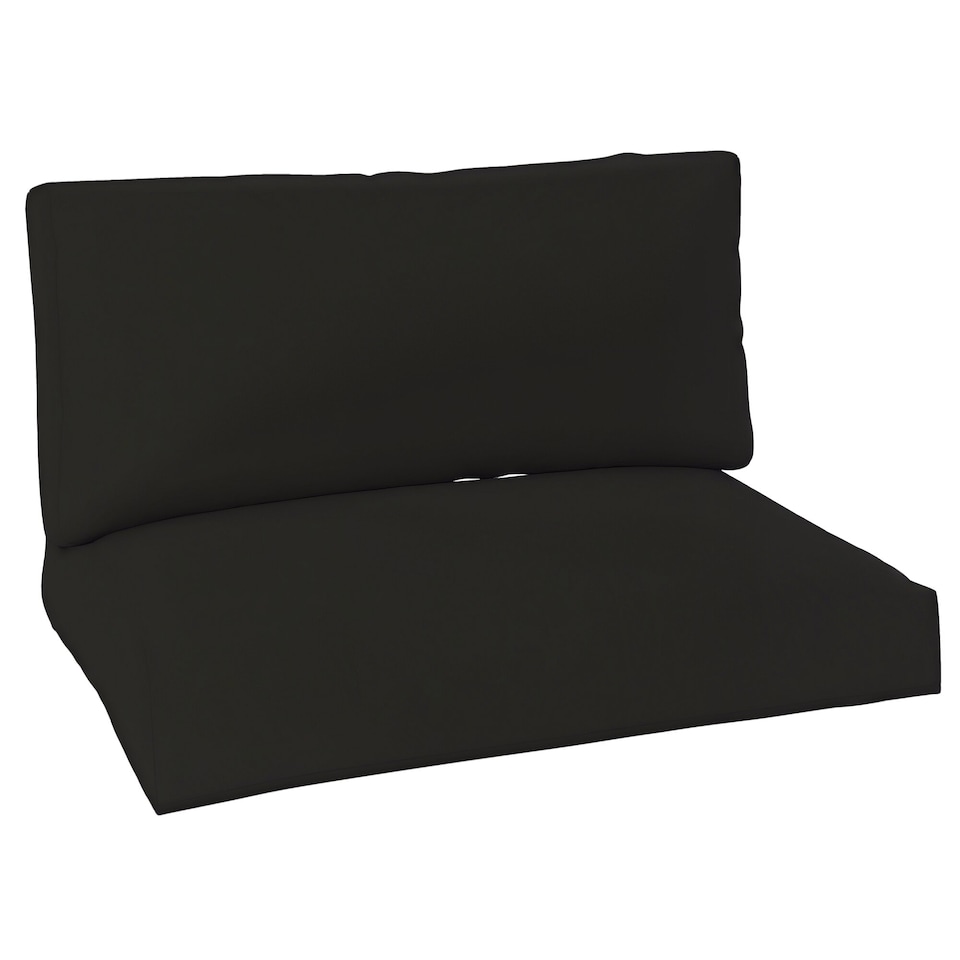 image 1 of Outsunny 2 Seat Pallet Cushions 20cm Thick Outdoor Seat Pads, Black | Black | Black | 1