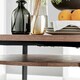 image 4 of Furniturebox Adley Wooden and Black Metal Round Storage Dining Table