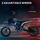 image 4 of HOMCOM 24V Kids Electric Motorbike with Twist Grip Throttle, Music, Horn - Blue