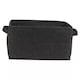 image 3 of Large Felt Storage Basket Closet Toy Hamper Laundry Bag Shelf Box Organiser | Black | Set of 2