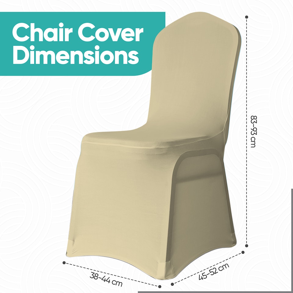 image 1 of Chair Cover Spandex Polyester Stretch, Flat Dining Slipcovers - 10pcs