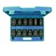 image 1 of 1" Drive Double Deep Metric Sockets Single Hex 6 Sided 24mm - 41mm 12pc