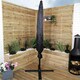 image 2 of 3m Waterproof Cover for Hanging Banana Cantilever Garden Parasol in Black Black