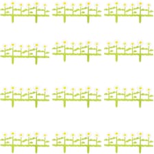 4 8 12 Flexible Garden Lawn Grass Edging Picket Border Panel Plastic Wall Fence | Multi | 12 Sunflower Border