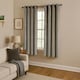 image 4 of Dark Taupe Velvet Darkening Eyelet Curtains - 46x54 Inch Drop - Pair Cream
