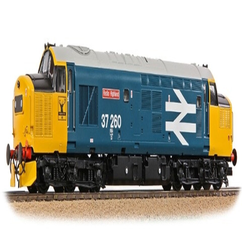 Bachmann Class 37 260 'Radio Highland' BR Large Logo Blue