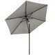 image 1 of Outsunny 2.6M Garden Parasol Umbrella with Aluminium Pole, Tilt, Crank | Grey | Light Grey | Dia. 2.65 x 2.3H m