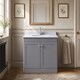 image 6 of Balterley Swynnerton Traditional 2 Door Floor Standing Vanity Unit with Marble Basin, Satin Grey, 800mm