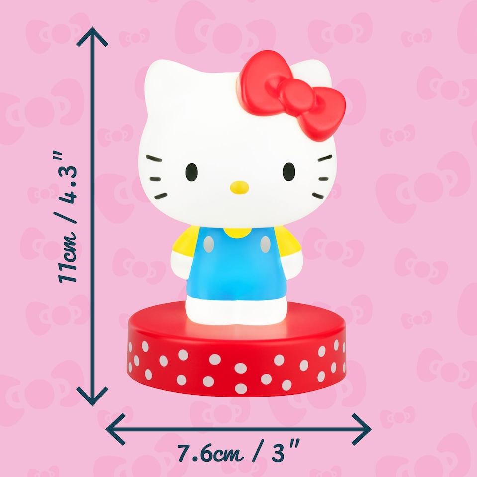image 1 of Hello Kitty Mini Icon Light, Sanrio 3D LED Lamp Collectible for Bedroom Decor, Official Licensed Gift, Paladone