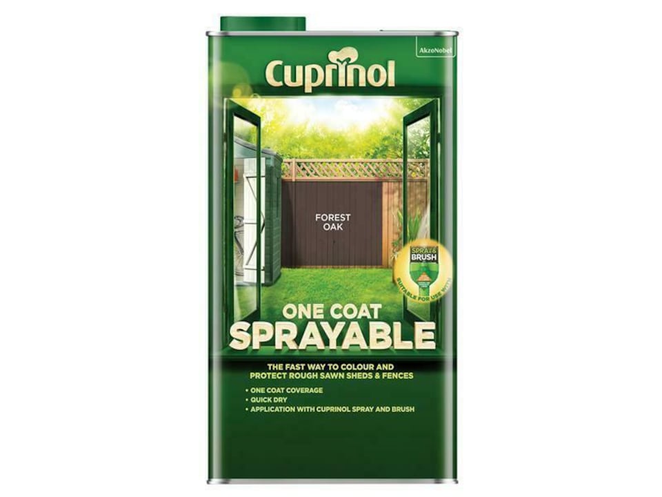 image 1 of Cuprinol One Coat Sprayable Fence Treatment 5L - Forest Green