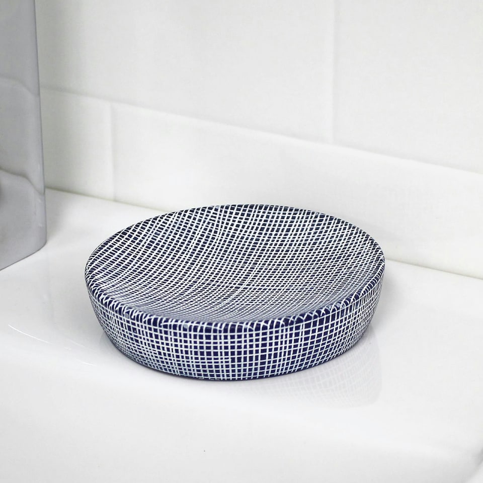 image 1 of Showerdrape Denim Blue Soap Dish