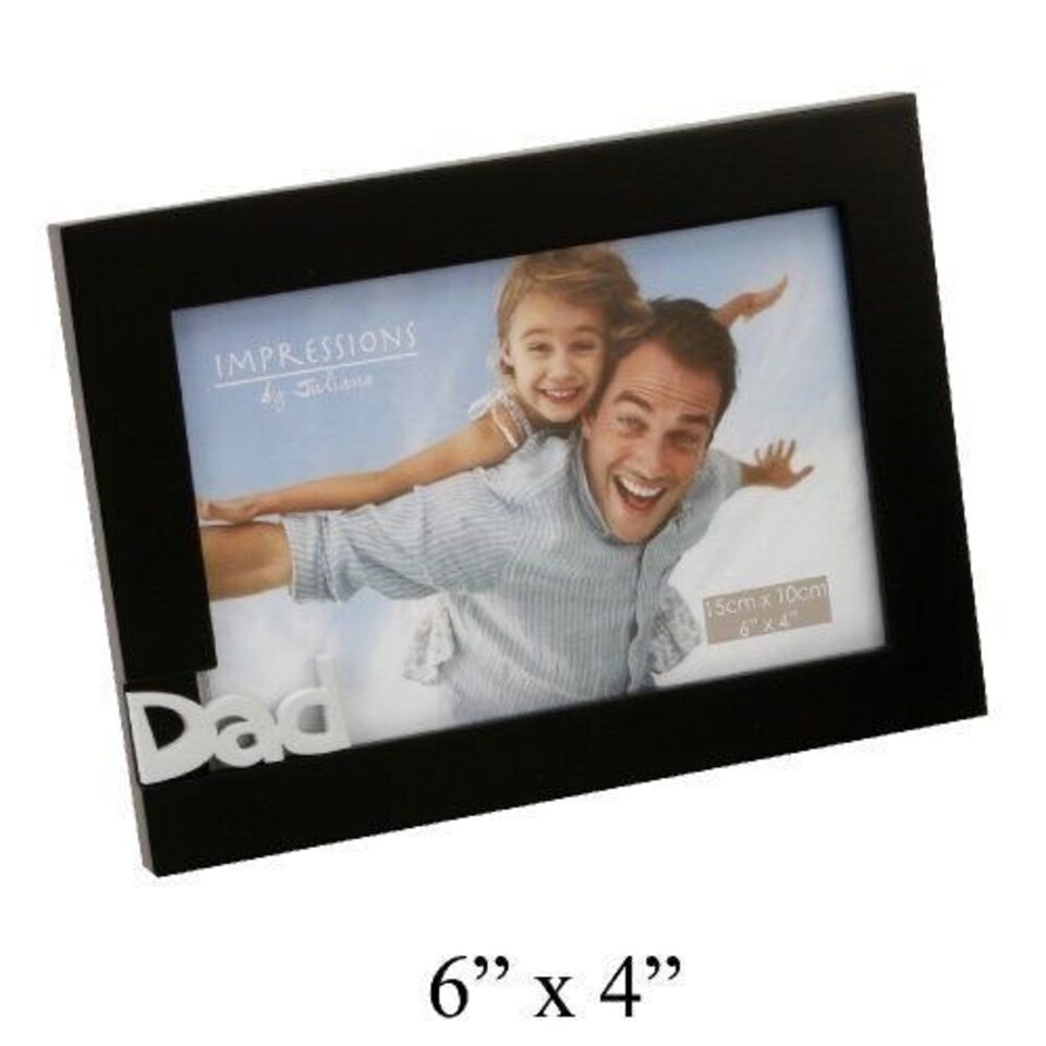 image 1 of Dad 6" x 4" Cut Out Black Wooden Frame by Juliana FW924D
