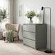 image 1 of Edmore 3 Drawer Chest in Sage Green