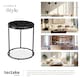 image 5 of Side Table Ellsa - marble top, steel frame, elegant design Black