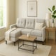 image 2 of Portofino 3 Seater Corner Sofa, Chaise Lounge Furniture with Reversible Ottoman Footstool or Chaise Cream | Sandy Grey