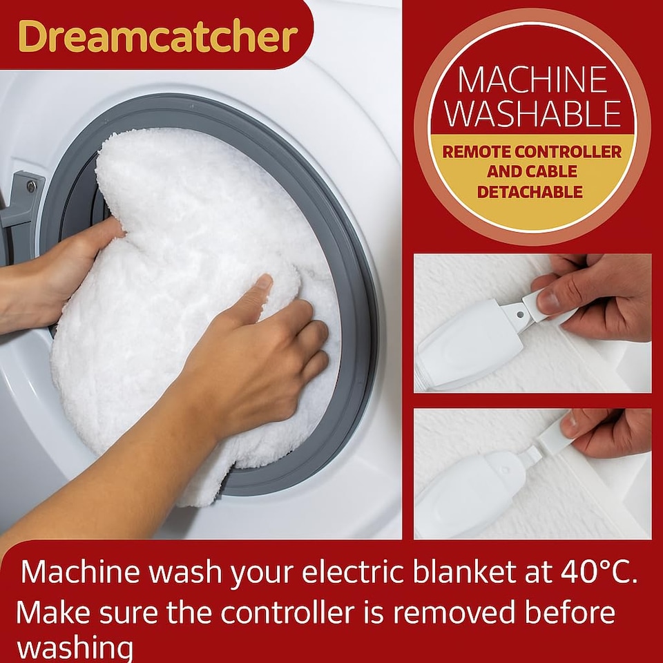 image 1 of Dreamcatcher Deluxe Superking Electric Blanket Fleece Heated Underblanket | White | White | One Size | 1
