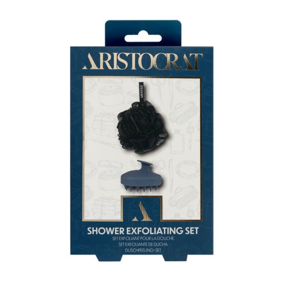 image 1 of Aristocrat Shower Exfoliating Set | Blue