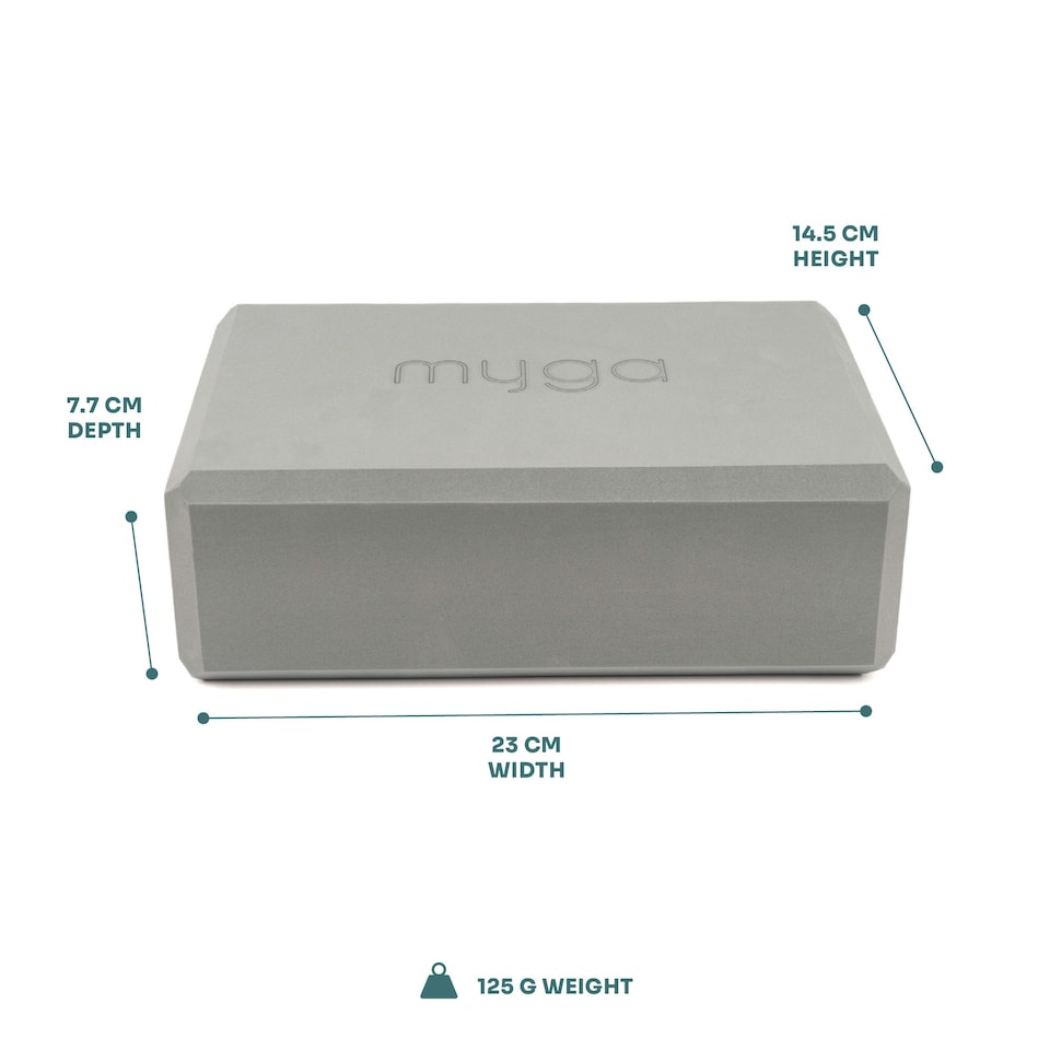 image 1 of Myga Pair of Foam Yoga Blocks - Grey