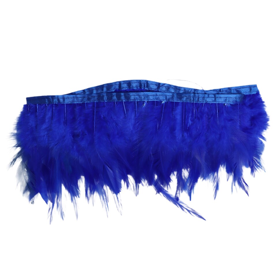 image 1 of Trimming Shop 2M Rooster Hackle Feather Fringe Trim for Creative Projects