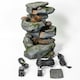 image 3 of Primrose Bekko Falls Stone Effect 3 Tier Cascading Water Feature LED Lights 55cm