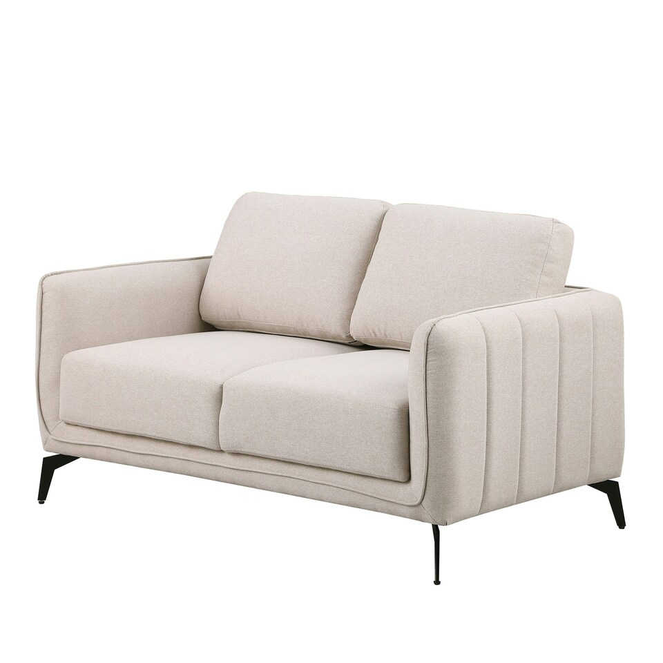 image 1 of Oslo Modern Scandi Style Fabric Living Room 2 Seater Sofa (Beige)