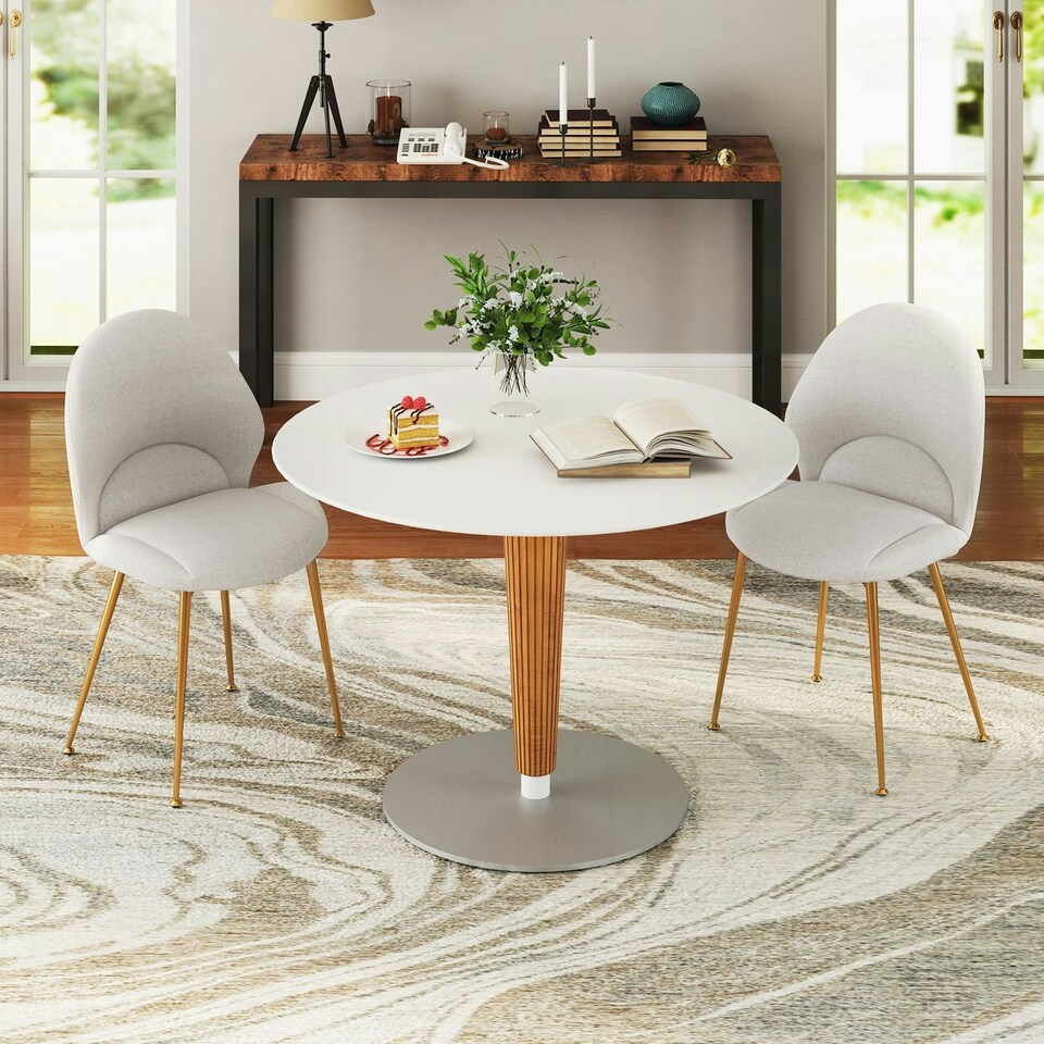 image 1 of COSTWAY Dining Chairs Set of 2 Accent Chairs Grey