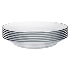 Duralex Lys Glass Soup Plates Dishes - Tempered, Heat Resistant - 230mm - Pack of 6 | Clear | Clear