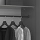 image 4 of Tromso 3 Doors Wardrobe Folkestone Grey with Leather Handles