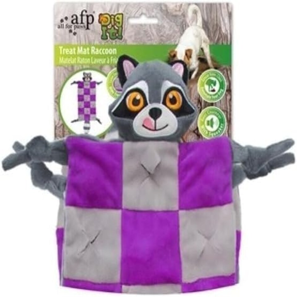 All For Paws Dig It Treat Mat Raccoon