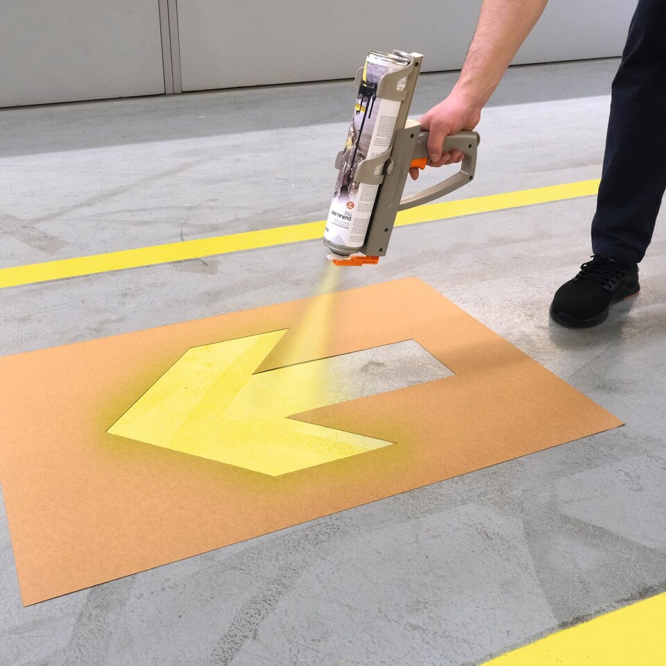 image 1 of Durable DURALINE EasyMover Handheld Marking Paint Gun | Compact Spray Can Tool