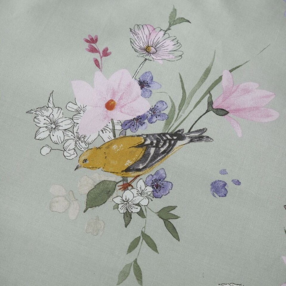 image 1 of Catherine Lansfield Songbird Single Duvet Set Sage Green | Single