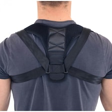 Oypla Medium Sports Back Shoulder Neck Pain Relief Posture Brace Support Corrector Black | One Size
