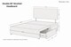 image 5 of Sloomy Alabama Steel Plush Divan Bed Base 2 Drawers Foot-End With 26 Inch Strutted Headboard | Grey | Steel | Double | 1