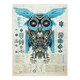 image 3 of Owl Robot Blueprint Sci-Fi Diagram Engineering Black Framed Wall Art Print A4