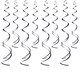 image 1 of Black Swirl Hanging Decorations - Pack of 8