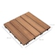 image 7 of Outsunny 27pc Floor Tiles Interlocking Solid Wood DIY Deck Tiles Outdoor Brown