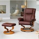 image 2 of Calhoun Swivel Recliner with Massage and Heat Burgundy