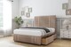 image 4 of Sloomy Kingsley Mink Naples Divan Bed Base 2 Drawers Right Side With 26 Inch Strutted Headboard & 12 Inch Matching Footboard | Brown | Mink | King | 1