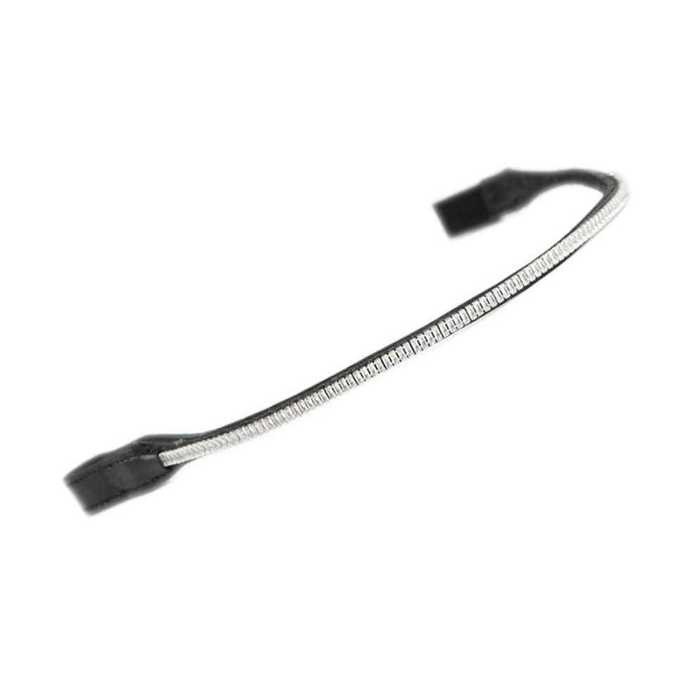 Aviemore Leather Horse Diamante Browband - Black - Full