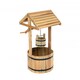 image 1 of Oypla Garden Wooden Wishing Well Flower Planter Ornamental Plant Pot Brown