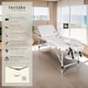 image 2 of Massage Table - 3-zone bed with aluminium frame, 5cm pad, folding, adjustable | White | white | 1