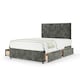 image 1 of Majestic 1000 Pocket Sprung Charcoal Chenille 4 Drawer Divan Set And Valencia Headboard Super King
