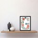image 2 of Letter G in Flowers Floral Birthday Gift Mum Black Framed Wall Art Print A4